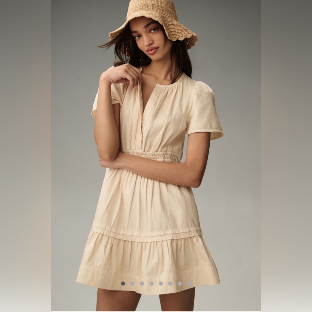 Anthropology Somerset Mini Dress in Pearl